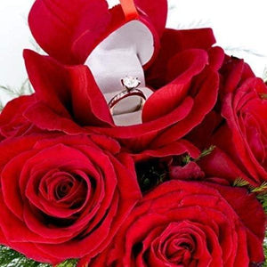 Noble Rose Heart Flower Ring Box-birthday-gift-for-men-and-women-gift-feed.com