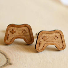 Load image into Gallery viewer, Novelty Laser Cut Wood Video Game Controller Cuff Links-birthday-gift-for-men-and-women-gift-feed.com
