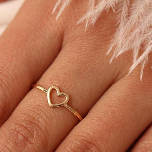 Open Heart Outline Ring for Woman-birthday-gift-for-men-and-women-gift-feed.com