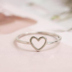 Open Heart Outline Ring for Woman-birthday-gift-for-men-and-women-gift-feed.com
