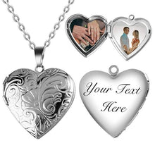 Load image into Gallery viewer, Personalised Heart Locket Necklace-birthday-gift-for-men-and-women-gift-feed.com
