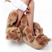 Load image into Gallery viewer, Plush Teddy Bear Slippers To Stay Cozy This Winter-birthday-gift-for-men-and-women-gift-feed.com
