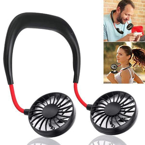 Portable Wearable Rechargeable Neckband Fan-birthday-gift-for-men-and-women-gift-feed.com