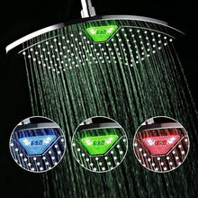 Load image into Gallery viewer, Rainfall Shower Head with Color Changing LED-birthday-gift-for-men-and-women-gift-feed.com
