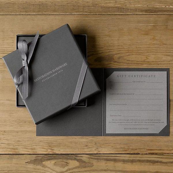 RESTORATION HARDWARE Gift Card-birthday-gift-for-men-and-women-gift-feed.com