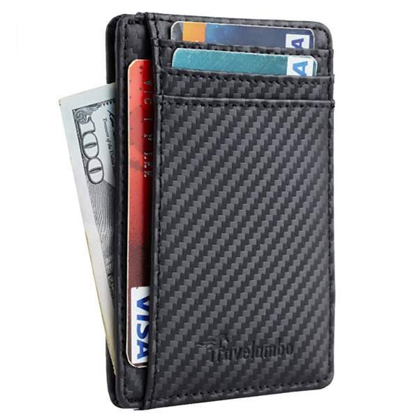 RFID Blocking Leather Slim Wallet-birthday-gift-for-men-and-women-gift-feed.com