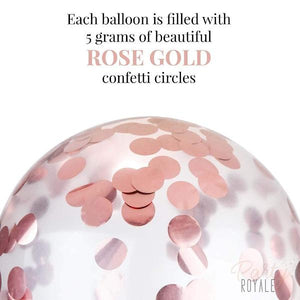 Rose Gold Confetti Party Balloons-birthday-gift-for-men-and-women-gift-feed.com