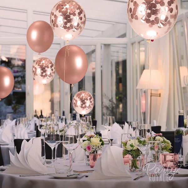 Rose Gold Confetti Party Balloons-birthday-gift-for-men-and-women-gift-feed.com