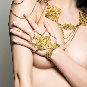 Sexy Exotic Crotchless Gold Chain Body Jewelry Set-birthday-gift-for-men-and-women-gift-feed.com