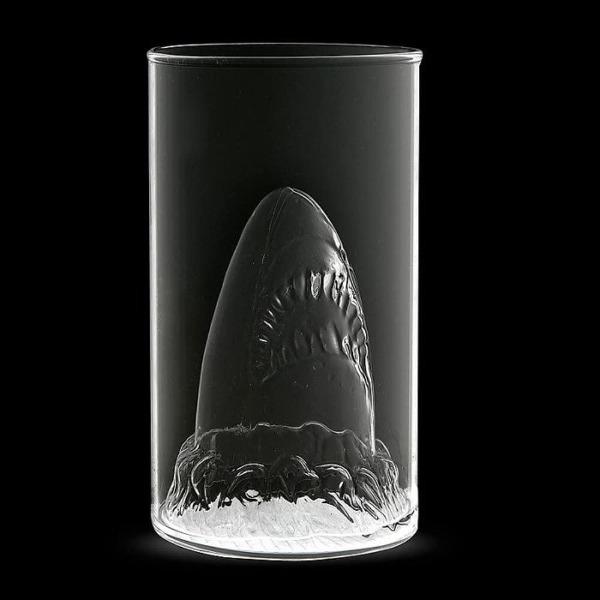 Shark Attack Novelty Drinking Glass-birthday-gift-for-men-and-women-gift-feed.com