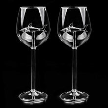 Load image into Gallery viewer, Shark Wine Glasses With Shark Inside Glass-birthday-gift-for-men-and-women-gift-feed.com

