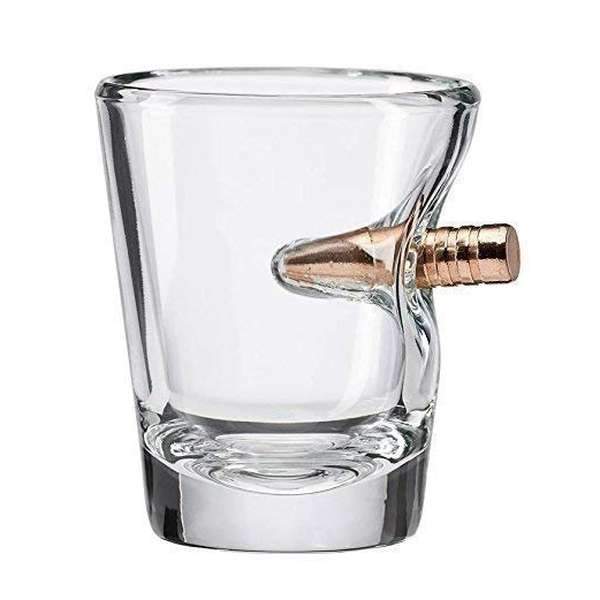 Shot Glass with Real 0.308 Bullet-birthday-gift-for-men-and-women-gift-feed.com