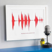 Load image into Gallery viewer, SOUND WAVE PRINT Personalised Wall Art-birthday-gift-for-men-and-women-gift-feed.com
