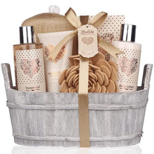 Load image into Gallery viewer, Spa Gift Basket Bath and Body Set with Vanilla Fragrance-birthday-gift-for-men-and-women-gift-feed.com
