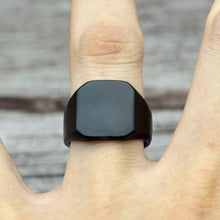 Load image into Gallery viewer, Square Black Mens Ring For Classy Gentleman-birthday-gift-for-men-and-women-gift-feed.com
