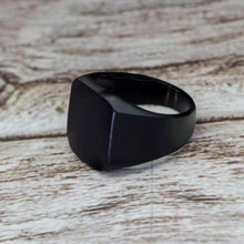 Load image into Gallery viewer, Square Black Mens Ring For Classy Gentleman-birthday-gift-for-men-and-women-gift-feed.com
