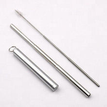 Load image into Gallery viewer, Stainless Steel Collapsible Travel Straw Set-birthday-gift-for-men-and-women-gift-feed.com
