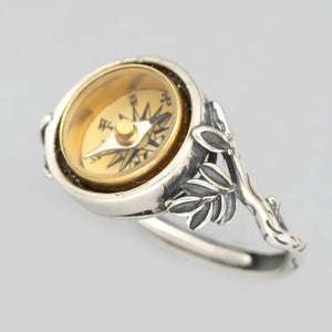Sterling Silver Compass Ring-birthday-gift-for-men-and-women-gift-feed.com