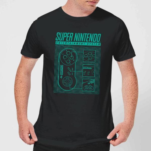 Super Nintendo Controller Blueprint T-Shirt-birthday-gift-for-men-and-women-gift-feed.com