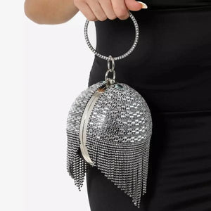 Tassel Detail Diamante Sphere Bag-birthday-gift-for-men-and-women-gift-feed.com