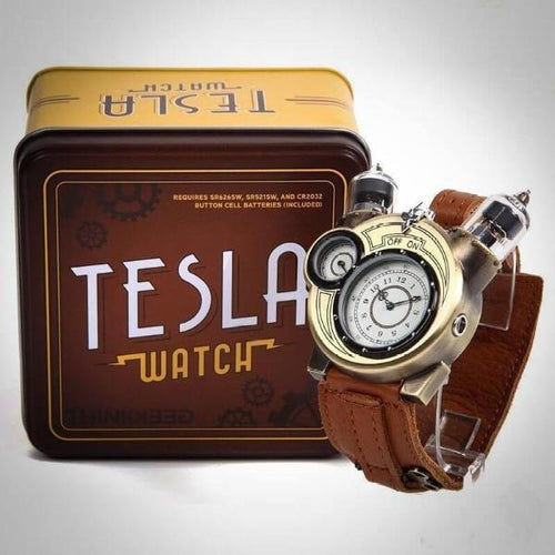 Tesla Steampunk Style Analog Watch-birthday-gift-for-men-and-women-gift-feed.com