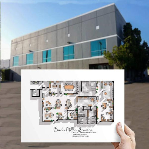 The Office US TV Show Office Floor Plan-birthday-gift-for-men-and-women-gift-feed.com