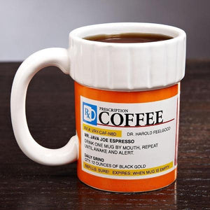 The Prescription Coffee Mug Pill Bottle Coffee Cup-birthday-gift-for-men-and-women-gift-feed.com