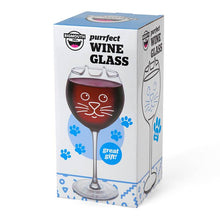 Load image into Gallery viewer, The Purrfect Pour Cat Wine Glass-birthday-gift-for-men-and-women-gift-feed.com
