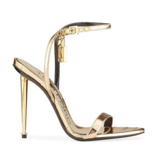 Load image into Gallery viewer, TOM FORD Metallic Sandals Gold Padlock &amp; Key-birthday-gift-for-men-and-women-gift-feed.com
