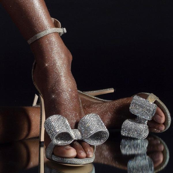 Tuxedo Silver Rhinestone High Heels-birthday-gift-for-men-and-women-gift-feed.com