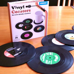 Vinyl Record Coasters for Drinks-birthday-gift-for-men-and-women-gift-feed.com