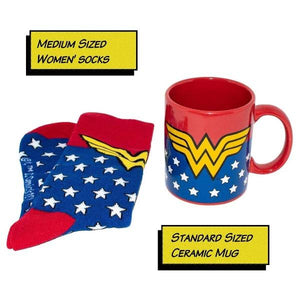 Wonder Woman Coffee Mug and Sock Set-birthday-gift-for-men-and-women-gift-feed.com