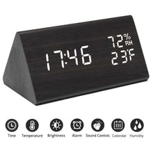 Load image into Gallery viewer, Wooden Digital LED Alarm Clock-Him-birthday-gift-for-men-and-women-gift-feed.com
