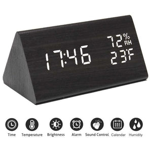 Wooden Digital LED Alarm Clock-Him-birthday-gift-for-men-and-women-gift-feed.com