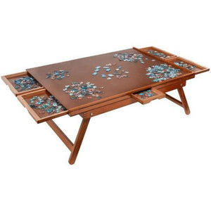 Wooden Jigsaw Puzzle Table with Drawers-birthday-gift-for-men-and-women-gift-feed.com