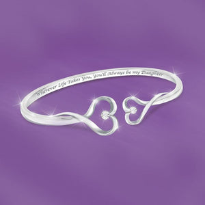 You'll Always Be My Daughter Bracelet with Diamonds-birthday-gift-for-men-and-women-gift-feed.com